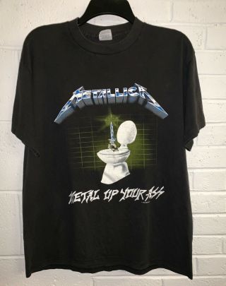 Vintage Metallica Metal Up Your Ass 1987 Spring Ford Large L Rare Toilet Bowl