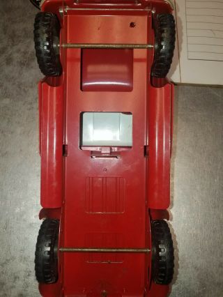 VINTAGE Tonka Pick Up Truck Red White with Tru Scale trailer 6