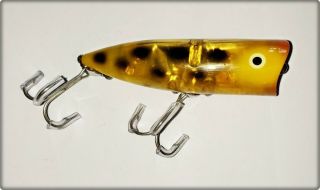 Rare Color Heddon 9540 Chugger Spook Gold Flash,  Yellow,  Black Patches