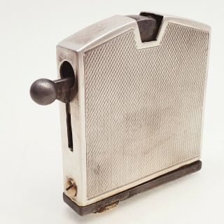 900 Sterling Silver Cigarette Lighter Petrol Antique Vintage 1930 