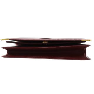 Cartier Logos Must Line Clutch Bag Bordeaux Leather Vintage Authentic BB664 W 4