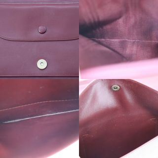 Cartier Logos Must Line Clutch Bag Bordeaux Leather Vintage Authentic BB664 W 8