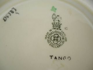 vintage art deco royal doulton green tango d5503 tea cup & saucer set 3