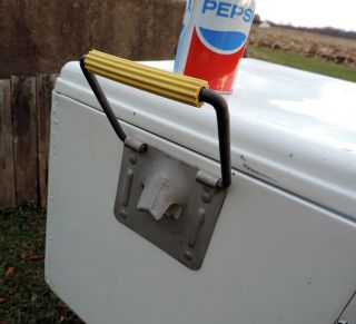 Vintage 1960s Say Pepsi Please Old Soda Pop Cooler Rat Rod Dealer Accessory Can 3