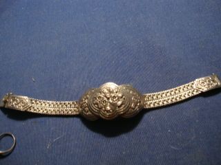 Ultra Rare Sterling Silver Old Pawn Huge Thick Big Chunky Bracelet
