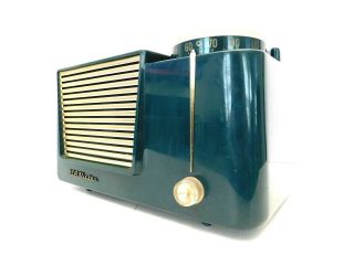 Vintage 50s Rca Victor Old Mid Century Eames Era Antique Atomic Green Tube Radio
