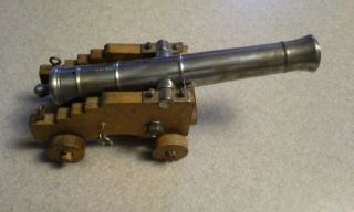 Vintage Miniature 45 Cal Black Powder Cannon.  7 " Barrell Made In Spain