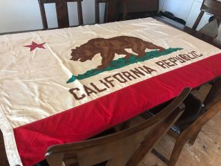 Vintage California Flag,  California Republic Flag From The 1960s 68 " X 42 "