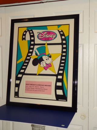 Disney One Of A Kind Beautifully Framed Vintage Artwork 28x36 Very Large Piece