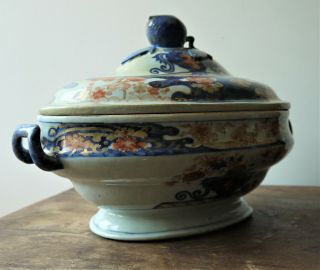 Chinese export porcelain imari tureen - early C18th - Kangxi,  Yongzheng? 3
