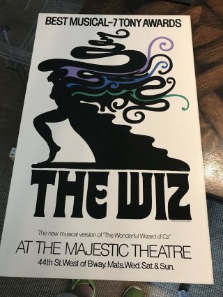 Vintage 1974 THE WIZ Theater POSTER by Artist MILTON GLASER 2