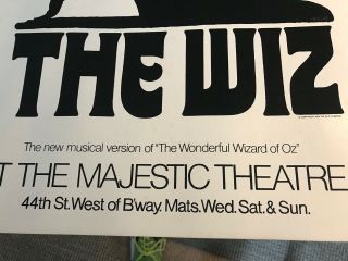 Vintage 1974 THE WIZ Theater POSTER by Artist MILTON GLASER 5