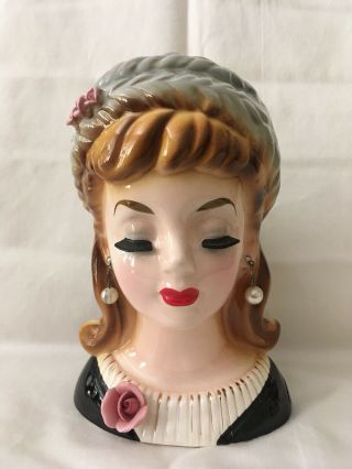 Htf & Vintage “josef Original” Lady Head Vase