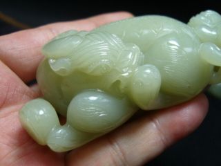 FINELY CARVED CHINESE Jade Statue - See Video a3 3