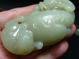 FINELY CARVED CHINESE Jade Statue - See Video a3 8