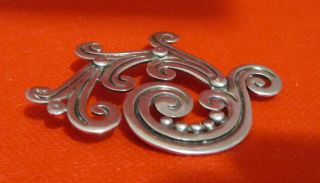 Taxco Mexico " Taxco " Sterling (950) Silver Pin / Brooch.