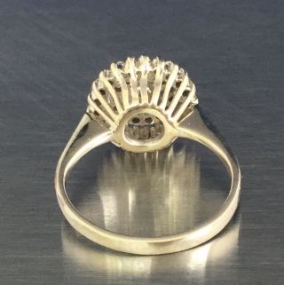 Vintage Diamond.  75 CTW Double Halo Ring 14k White Gold 6