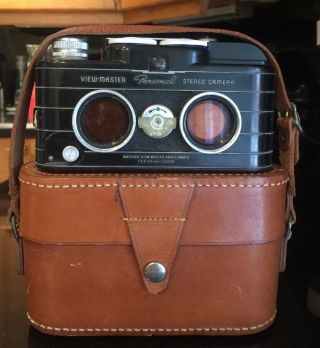 Vintage View Master Personal Stereo Camera With Custom Leather Case