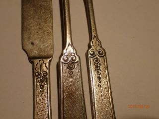 Civil War Era Coin Silver Spoon Fork Knife set engraved Maggie Christmas 1862 3