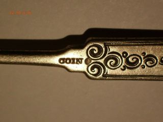 Civil War Era Coin Silver Spoon Fork Knife set engraved Maggie Christmas 1862 7