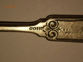 Civil War Era Coin Silver Spoon Fork Knife set engraved Maggie Christmas 1862 8