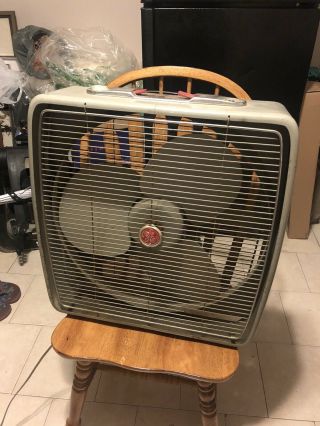 Vintage Ge General Electric Metal Box Fan 23 " X 22.  5 " Parts
