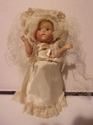 Vintage Vogue Dolls Composition Toddles Bride Doll 8 