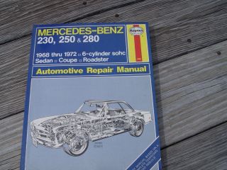 Vintage Mercedes W113 280SL owners manuals,  roadster top,  service,  repair,  pouch 8