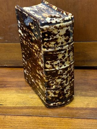 Antique Bennington Pottery Book Flask Circa 1800’s