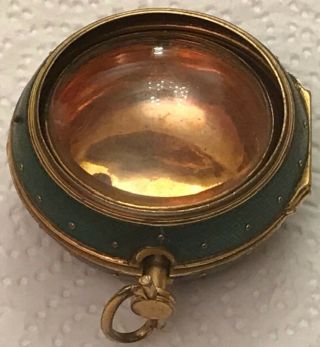 Extremely Rare 18th Century Spindle Pocket Watch Gilt Case With Gilt Piqué. 11