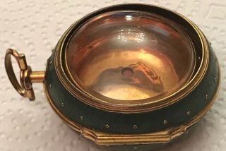 Extremely Rare 18th Century Spindle Pocket Watch Gilt Case With Gilt Piqué. 2