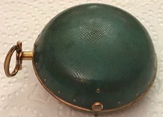 Extremely Rare 18th Century Spindle Pocket Watch Gilt Case With Gilt Piqué. 3