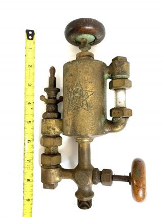 Powell 1/2 Pint Boson Antique Gas Or Steam Engine Bronze Oiler,  Lubricator
