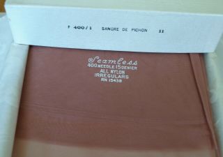 Vintage Nylon Stockings 12 pr.  size 11 RHT Sangre de Pichon NOS 2