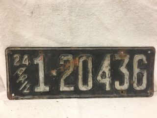Vintage 1924 Arizona License Plate