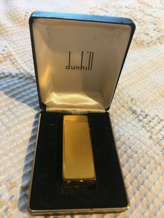 Vintage Gold Dunhill Rollagas Lighter W/ Box Cond