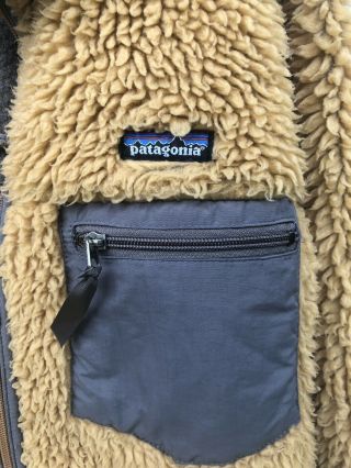 Patagonia Retro Vintage Deep Pile Fleece Sherpa Full Zip Jacket XL Brown 4