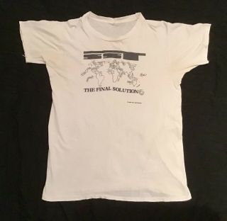 Vintage Sst Records Shirt Final Solution 1985 Xl Rare Black Flag Overkill Bands