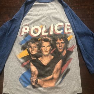 Vtg The Police 1984 Sychronicity Tour Mens Medium Raglan Tshirt A55