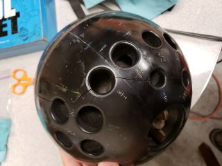 Vintage amflite amf Ebonizer Curval Bowling Ball Grip Fitter Sizer RARE 4