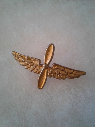 Authentic Wwii Us Army Air Corps Hat Or Cap Badge Device Emblem Nh