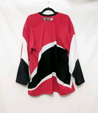 RARE Vintage Tallahassee Tiger Sharks ECHL Hockey CCM Red Jersey Mens XL 2