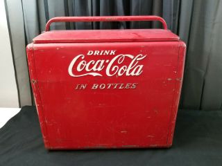 Vintage Coke Coca Cola Product Of Cavalier Bottle Chest Cooler Bottle Opener