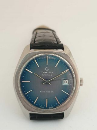 1977 Vintage Automatic Certina Blue Ribbon Volvo Edition Cal 25 - 011 Watch