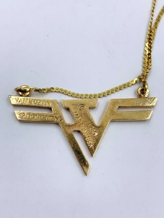 Vintage 1980 Van Halen Productions 14k yellow Gold pendant necklace 4