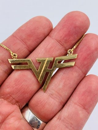 Vintage 1980 Van Halen Productions 14k yellow Gold pendant necklace 5