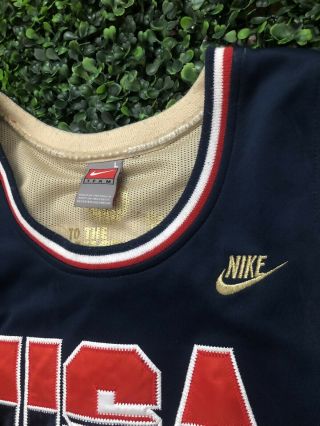 Vintage Authentic MICHAEL JORDAN Nike USA Olympic Dream Team Blue Jersey 48 L 3
