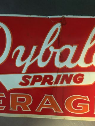 Vintage Dybala ' s embossed metal sign 27”x9 1/2” Very Good Shape. 7