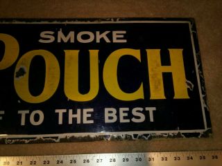 Vintage 1930’s Mail Pouch Smoke Chewing Tobacco Porcelain Sign 36” 6