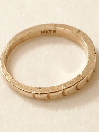 Antique 14 K Gold Small Graduated Band Ring Vtg Size 4 2